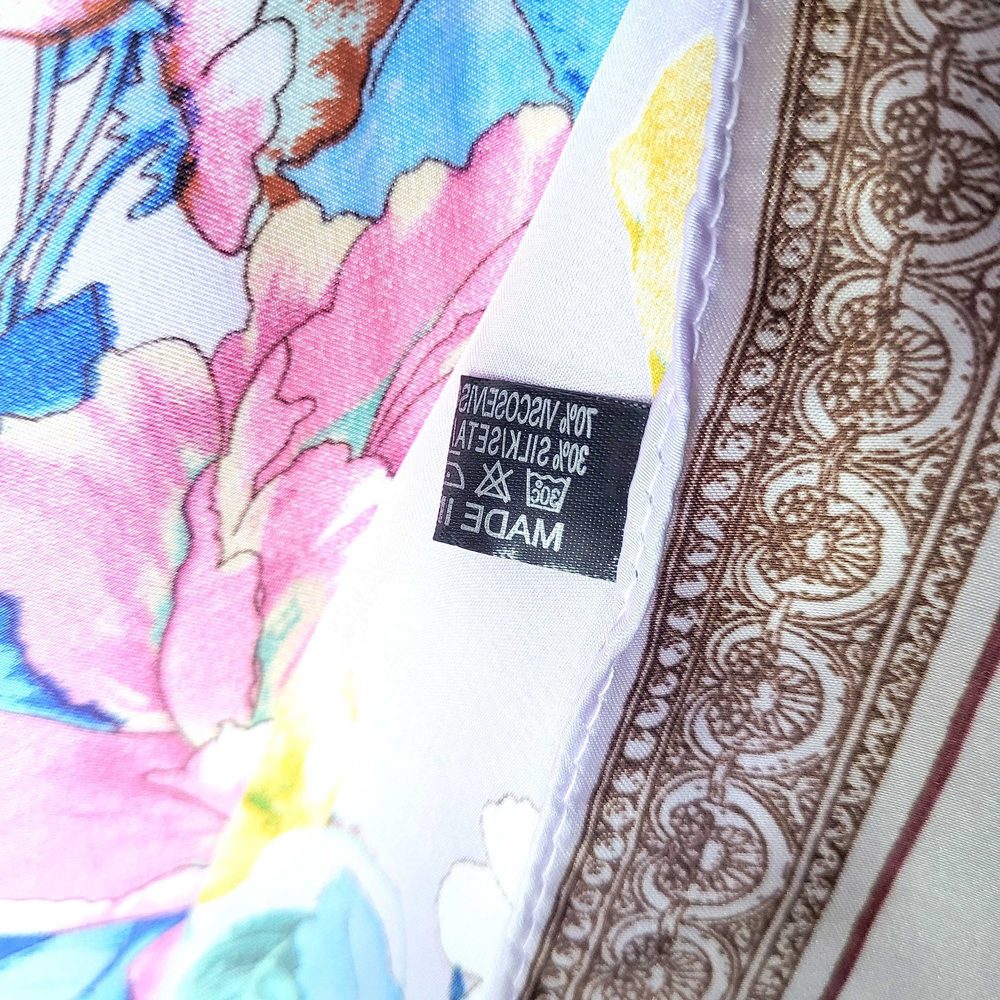 NWT Long Soft Scarf 35"x70" Rectangle Silk Feeling 100% Shawl Wrap 02301 - Picture 3 of 7